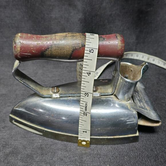 Vintage General Electric Hotpoint Iron GE Wooden Handle - Picture 9 of 11